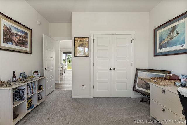 view of carpeted office