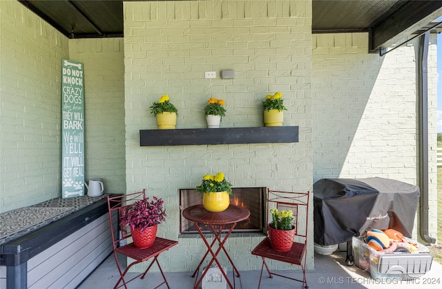 balcony with area for grilling