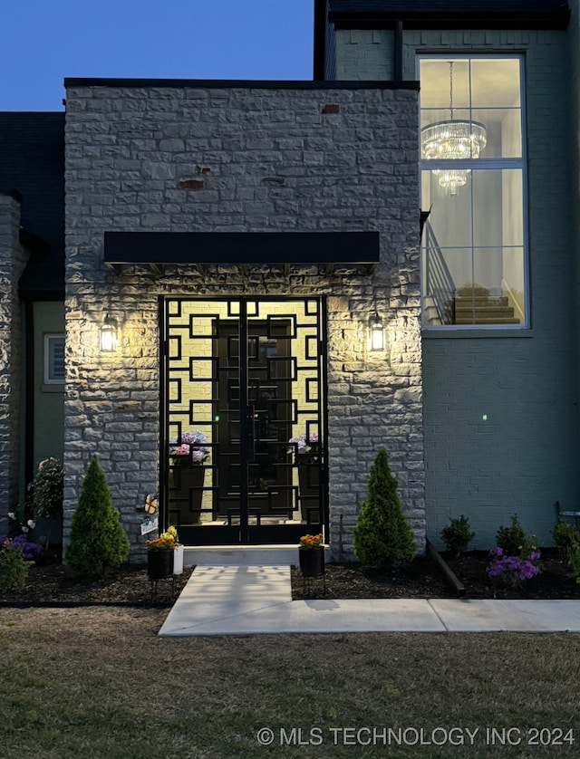 view of doorway to property