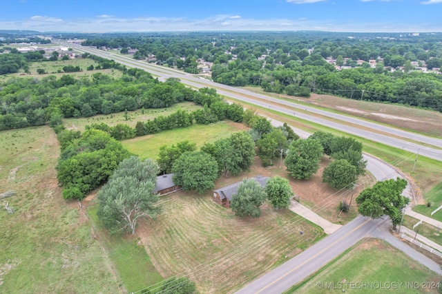 drone / aerial view with a rural view