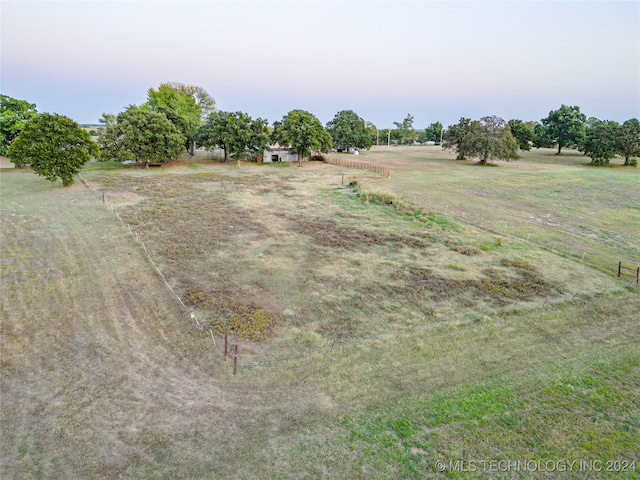 view of yard with a rural view