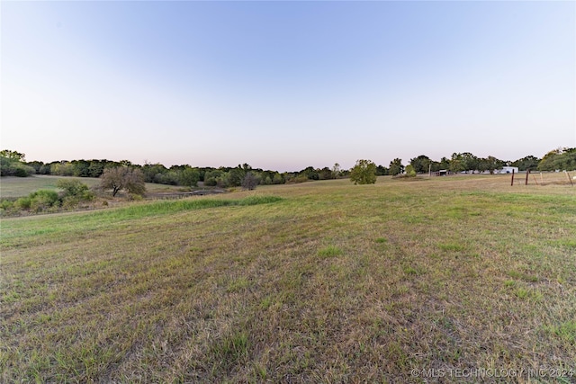 view of yard featuring a rural view