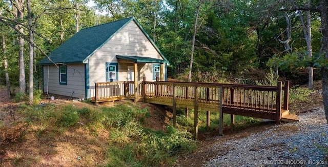 exterior space featuring a deck