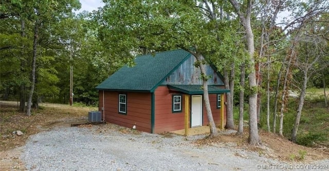 view of outdoor structure with central air condition unit