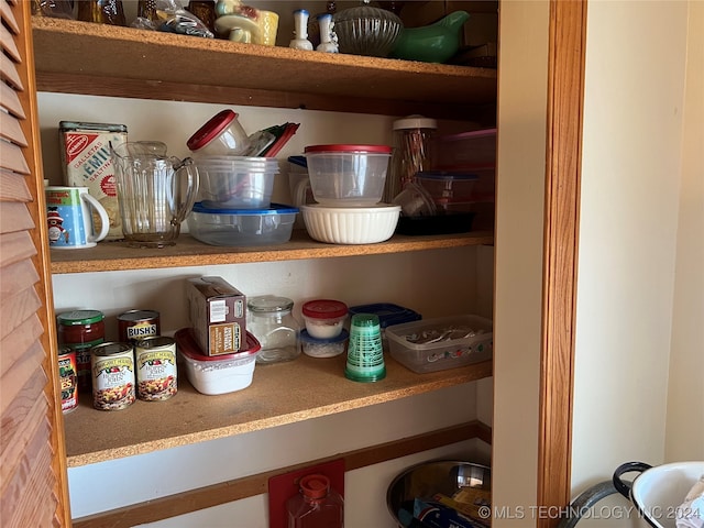 view of pantry