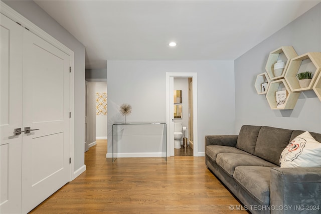 living room featuring hardwood / wood-style floors