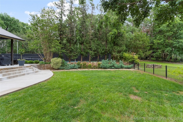 view of yard with a patio area