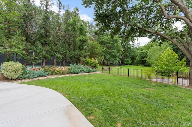 view of yard with a patio area