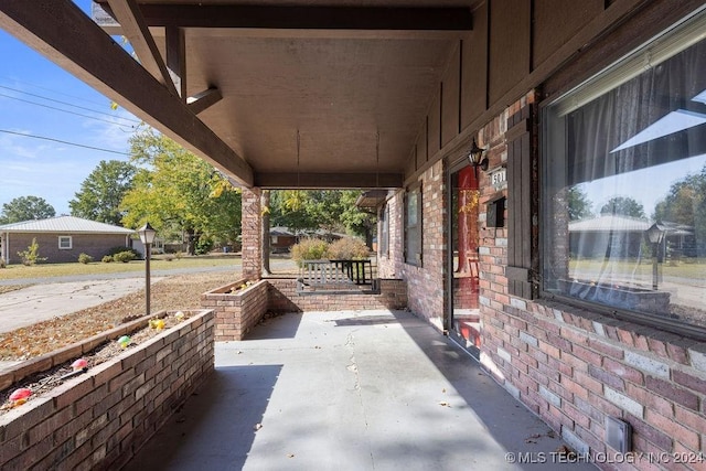view of patio with covered porch