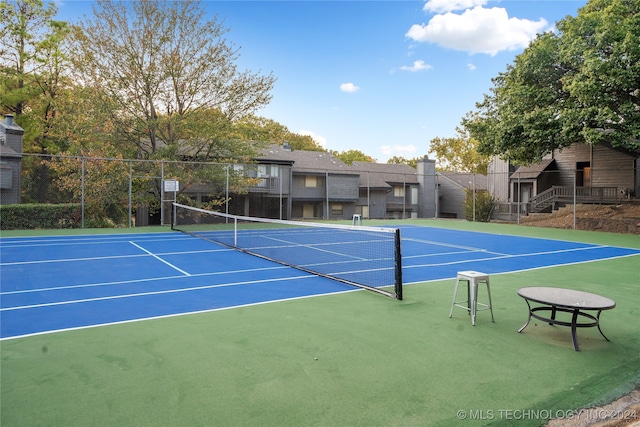 view of sport court featuring basketball court