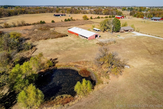 drone / aerial view featuring a rural view