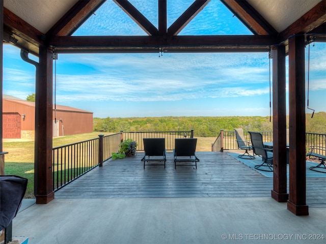 view of wooden terrace