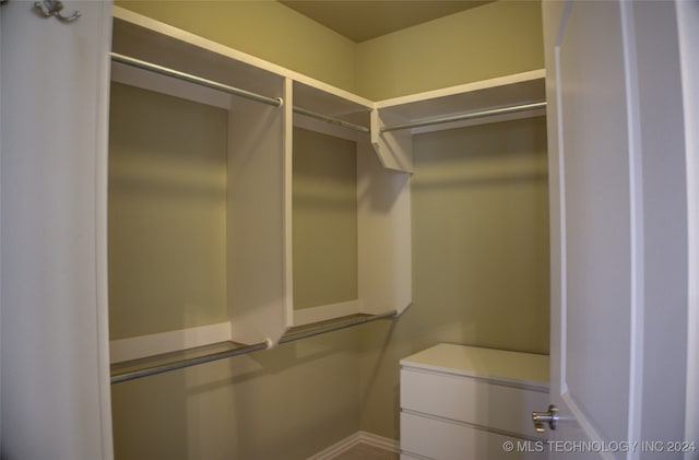 view of walk in closet