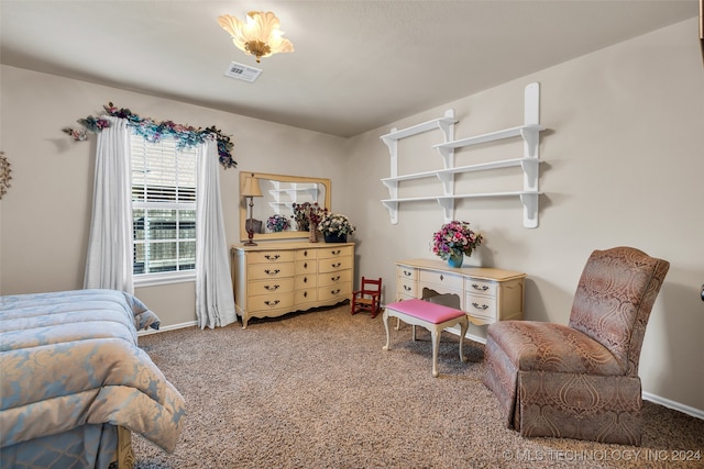 view of carpeted bedroom