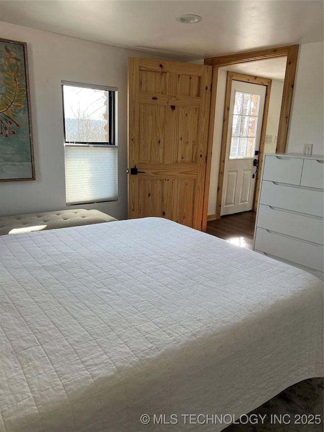 unfurnished bedroom featuring wood finished floors