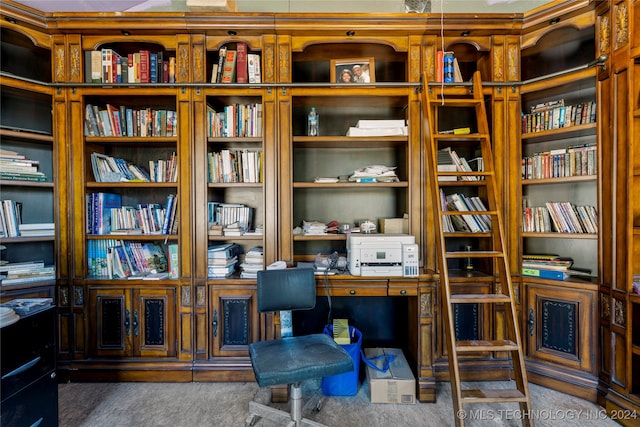 view of carpeted office