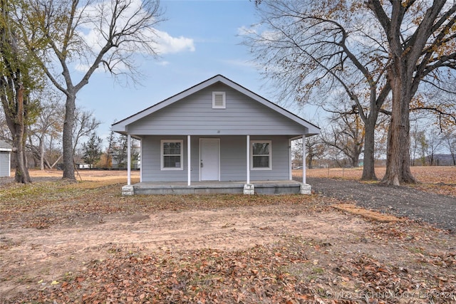 bungalow-style home with covered porch