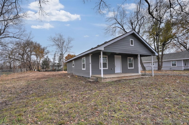 view of front of home featuring a porch