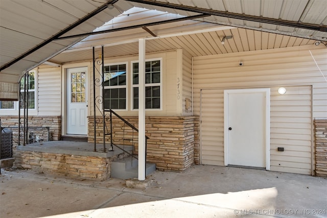 view of doorway to property