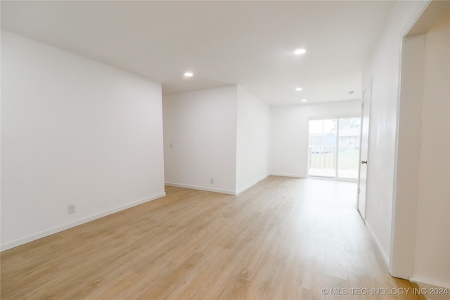 empty room featuring light hardwood / wood-style floors