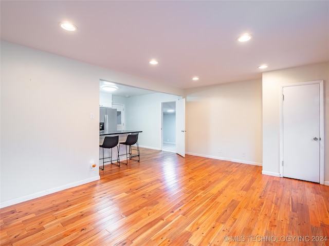 living room featuring light wood-type flooring