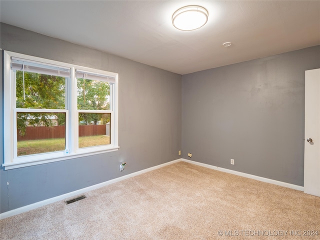 view of carpeted spare room