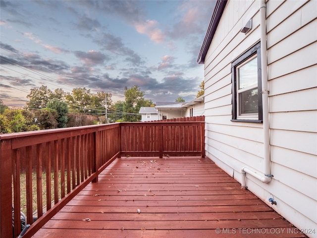 view of deck at dusk