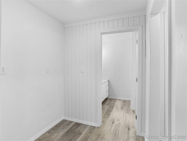 interior space with light wood-type flooring