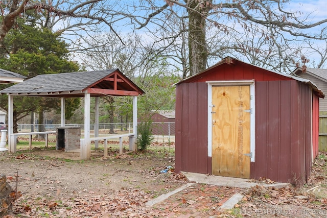 view of outdoor structure