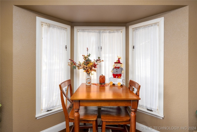 view of dining space