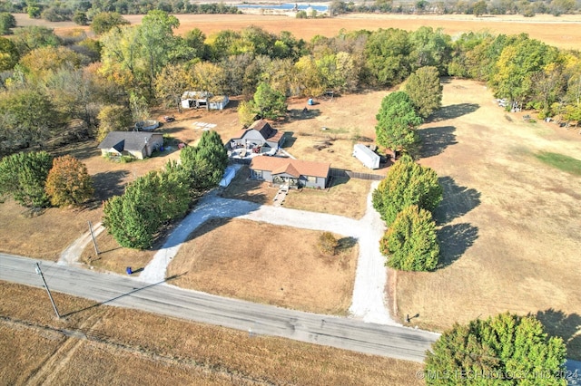 drone / aerial view featuring a rural view