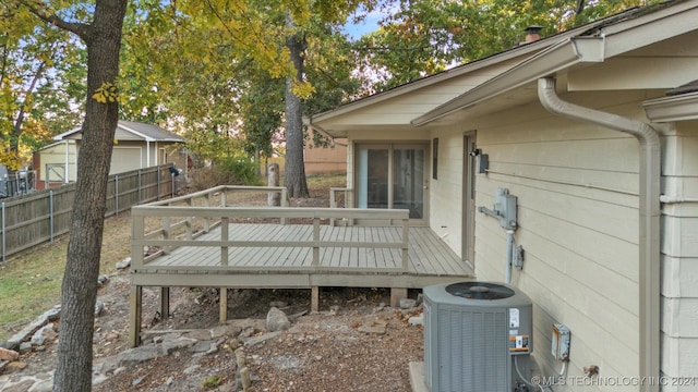 wooden terrace with central AC