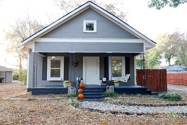 bungalow with covered porch