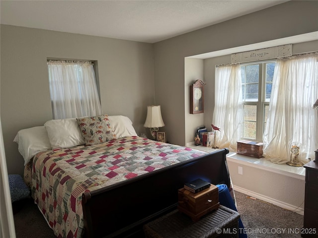 view of carpeted bedroom