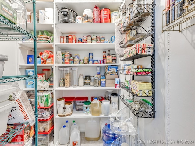 view of pantry