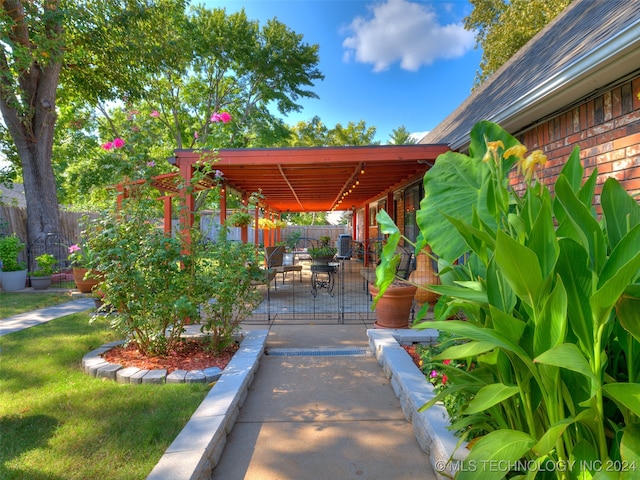 view of patio / terrace with central AC