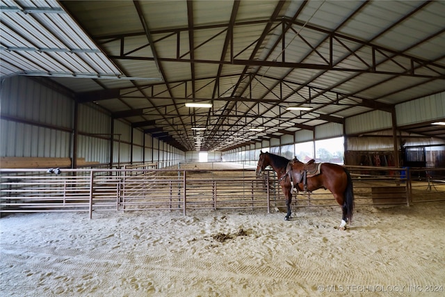 view of horse barn