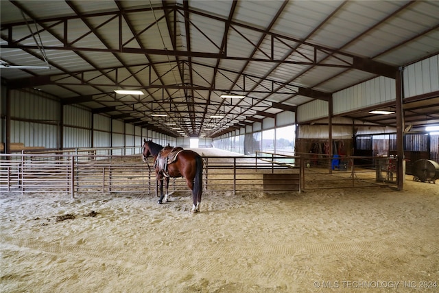 view of horse barn