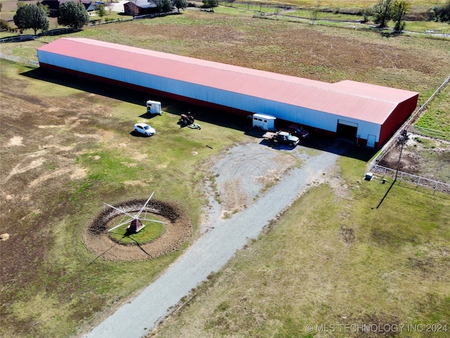 aerial view featuring a rural view