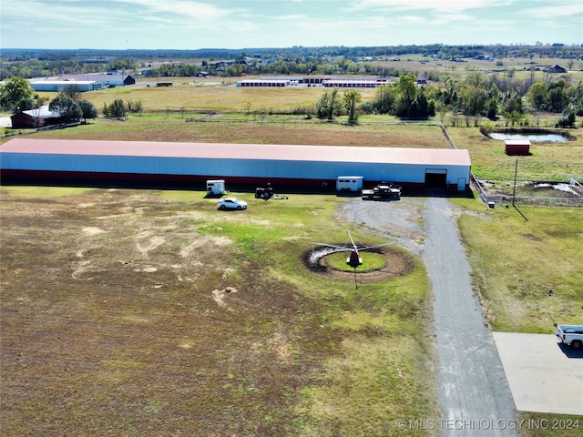 aerial view with a rural view