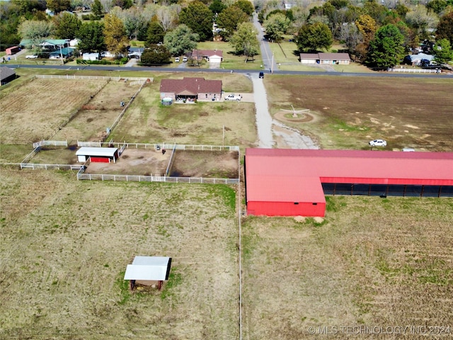 aerial view featuring a rural view