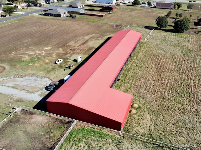 bird's eye view with a rural view