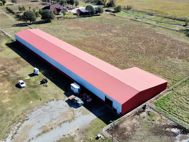 drone / aerial view with a rural view