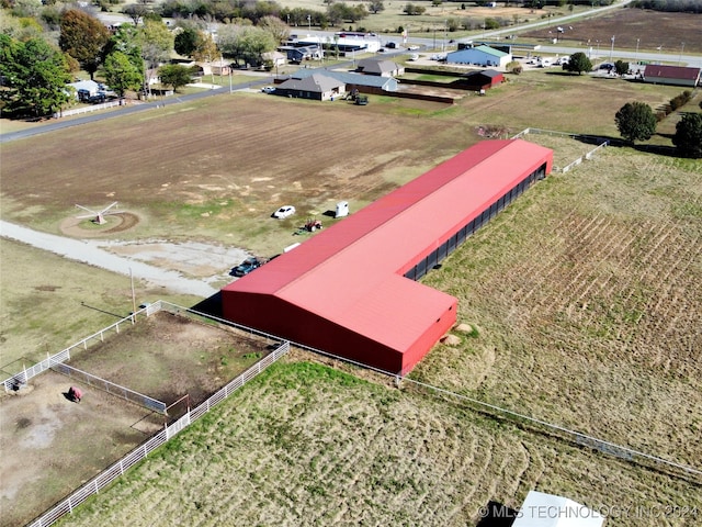 bird's eye view featuring a rural view