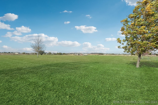 view of yard featuring a rural view