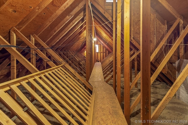 view of attic