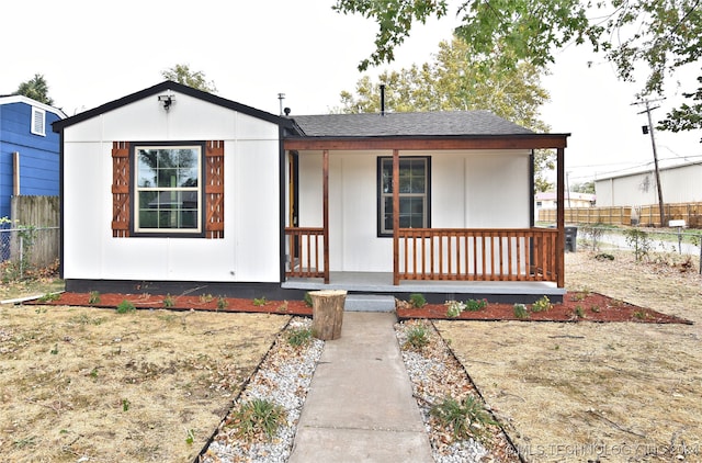 view of front of home with a porch