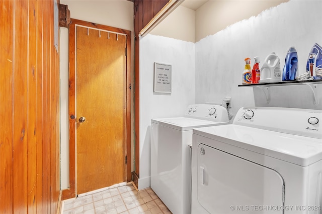 laundry area featuring washing machine and dryer