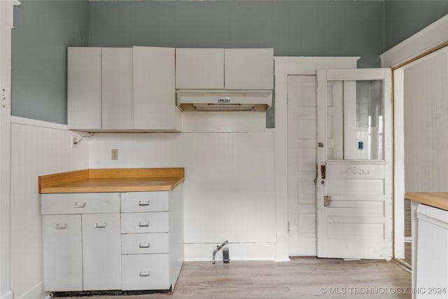 kitchen with light wood-type flooring