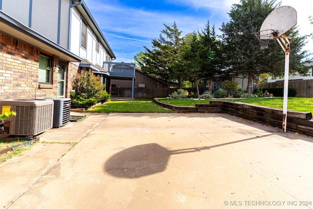 view of patio with cooling unit